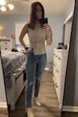 I was hesitant to order this shirt because this type of color typically washes me out, but my husband really liked it. After receiving it, I absolutely loved it. The color actually looks really great and the fit is perfect! It compliments everything nicely. It is very soft and comfortable. I highly recommend! - April L.