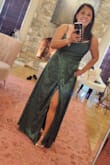 Absolutely love this dress.  Wore it for my son's wedding. Got so many compliments. Had it altered, luckily I know someone, just the length. All other areas fit perfectly! - Blanca S.