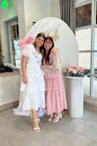 Wore it to my bridal shower and it is definitely for smaller breasted girlies! Tighter in chest area, but overall comfortable and cute. The puff sleeves are adorable, and the pattern is very pretty. I didn't have any trouble with the sleeves falling, but they are stretchy and may be a bit big on smaller women. - Nancy R.