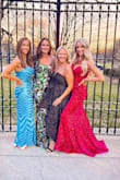 Wore this to an adult prom fundraiser. Fit perfectly, except a little loose in the chest. Loved the appliqué and high low design. The zipper was a little hard to get up. A classic black dress! - Bethany R.