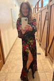 Good golly Miss Molly, I knew I had to have this dress for my niece's wedding and I am so glad I purchased it! The material flows just right and I appreciate the sleeves being sheer to cover some wrinkles that have popped up seemingly overnight. But it was the front slit and the back of the dress that is the wow factor. I just may have gotten almost as many compliments as the bride! Now, what can I wear it next for? It's the perfect dress! - Stacey T.