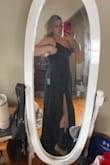 I sized up and it worked perfect because of the tie in the back! Wearing this to my senior prom! Shipped very fast too!! - Ila B.