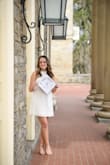 My daughter wore this for graduation and it was perfect! She wanted something that wasn't too flashy but looked classy. Highly recommend! - Mackenzie C.