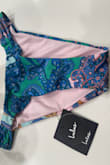 It is a nice bikini bottom and it is good quality, but I wish the description on the item would warn you that the pattern can differ for each item. In my case, almost the whole front of the bikini bottom is green with the paisley pattern. It was very pretty but not the color I was expecting. - Vicente A.