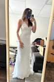 Loved this dress! Great value for a beautiful wedding dress. I ultimately ended up going with a different Lulus style, but not before ordering this dress, returning it within the return window, and ordering it again later because I thought it was ~the one~. This dress was so incredibly comfortable - stretchy, lightweight, and it fit like a glove. Would definitely recommend. - Maria R.