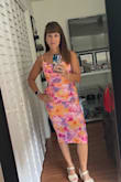 I bought this dress for a fashion show that was held in Naples, FL, for fashion week. I received so many compliments, and it fit perfectly. I had never ordered from you before, but my two daughters suggested I do so I did, and I'm happy I did. Thank you - Missy A.