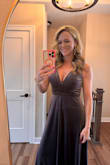 This dress was just PERFECT for attending an early Spring (Late March) wedding. It fit really well around my rib cage and was long enough, which is great, because I am very tall. I got a lot of compliments on the fabric and overall look of the dress.  I loved the color and the fit of this dress. I was comfortable all day from the ceremony to the end of the reception. - Audra V.