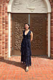 Tailor closed the plunging neckline up 1 inch and it was perfect!
I'm 5'4 and about 125 and the XS wasn't even tight or constricting anywhere. - Christina S.