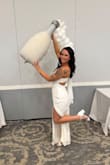 Wore this dress for my bridal shower & got so many compliments! It's super comfortable & true to size. This dress was absolutely stunning! - Nicole L.