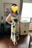 I really liked the pattern of this dress. So I bought it in a small and it fit true to size. The material is nice, and it seems well made. The straps are adjustable, which is nice. The only thing I will say is I chose not to wear a bra with this dress, and I had to be careful bending over because the front is very flowy and loose, which makes flashing people very easy. But other than that, it's a great dress. - Catherine R.