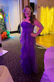 I bought this dress for a neon themed masquerade ball. It fit great! Lightweight and flowy. I received so many compliments on the vibrant color. Great for a curvy figure as it lets out right under your bust line. - Jessica S.