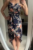 This dress is fun, light, and perfect for a wedding dress.  It can be worn with sandals or fun heels.  It has the perfect color scheme and is classy for any outdoor wedding. - AnnMarie E.