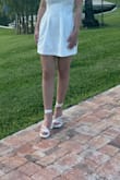Bought these heels for my bachelorette party and loved them initially! Very cute and chic until one of the heels broke only after a few hours of wear. I wish I could have gotten more than 1 wear of out them. - Zoranne H.