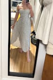 This is exactly what I picture for my rehearsal dinner. It's super comfortable, romantic, and flattering. Didn't want to take it off when I tried it on. Fabric a bit static-y, but that's not really an issue. Wanted something white floral which seemed more rewearable (and less boring imo) than all white. Will bring on my honeymoon as well! - Emilie P.