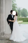 The material is not as comfy, but it looks pretty amazing in the photos. The details and layers made this a nice wedding dress. I specifically loved the open back design. - Claire T.