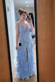I'm always nervous about sizing, but I followed the sizing guide and a small fit me perfectly! I absolutely love the color and 3D floral detailing, it's also extremely comfortable! It's a little long on me, but that was to be expected - definitely would recommend!! - Angela R.