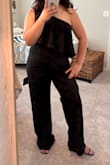 Fits great, but had to have it hemmed 5 inches coz it's too long for me. Also, it hides my FUPA perfectly!! - Regina D.