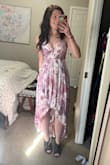 I purchased this dress in a size XS to wear to my veterinary school graduation. It's absolutely perfect. I feel so beautiful and confident in this dress, and it fits like a glove. I was torn between getting an XS and a, S, but I usually like my dresses a little on the tighter side. The ceremony is in 3 weeks and I'm just so excited to walk across the stage and look dang good while doing it - Jessica B.