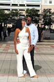 I loveeeeed this jumpsuit. It was for a spur of the moment elopement at the courthouse with my now husband. It was rush ordered and made it in the nick of time. It was a stunning jumpsuit and everyone complimented me on it. I sized up to a medium because I wanted a looser fit but it didn't quite give the event I wanted, but again that wasn't an issue. It was still gorgeous and I felt very beautiful in it. The quality was amazing. The color was as pictured a radiant white. And outside of the wash, it was a little bigger around my waist/hips. It was perfection. Do note that it does require heels since it runs just a tad long. Not to the point that you need 6-inch heels or anything. But just a little lift so it can stand nicely. All in all, I would purchase again. - Lesley C.