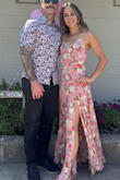 I wore this dress to my mom's celebration of life and it was absolutely perfect. I felt so beautiful; it was flowy, held my body in all the right places, and finally a dress that wasn't too long for my short height or too busy for my small frame! Love the option to button it up in the cleavage (buttons invisible). Gorgeous color, I'm in love with it and can't wait to wear it again. - NATALIE L.