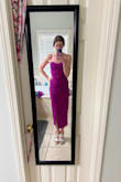 This is a style of dress that I would not have typically chosen for myself but I'm so glad I took a chance on it! It fits so well and I feel super cute in it. The color is very vibrant and I also love that it has a built in bra. - Lisa K.