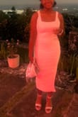 Bought this for my daughter to attend a sweet 16 party, size small. She usually wears a medium in this brand but decided on the smaller size due to stretch in the material. Happy we did, it fits her really well! - Khayon D.