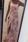 This is a nice dress. I especially like the satin slip lining. Personally, the proportions aren't ideal for me: the chest is a bit too tight (cannot wear a bra with this dress, the compression also pushes some of my chest into my armpit area, which isn't too noticeable, but is uncomfortable for me when I rest my arms down), it is a bit long, and the arm straps easily fall (straps are not adjustable as the bow ties are sewn on). This could be a good dress with some tailoring. - Nandini R.