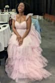 This dress was so pretty in pink. So many compliments for my bridal shower. I absolutely loved it. - Aisha K.