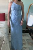Absolutely love this dress! I ordered a large for my fit details, and it fits very nicely. It also hit floor length, and coming from a 6'0 170lb woman, that doesn't happen often lol. The only thing I can find wrong is that it is a bit loose and flappy on the left side armpit (the shoulder without the strap) but it's not so bad that I want to go down a size. Overall, it is a great fit and beautiful color! - Ava P.