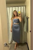 If you're usually between sizes, go up! I made a small work, but a medium would've been more comfortable for sure. Also, make sure you put the top on the right way. I accidentally put it on upside down, and it was extremely difficult to get off haha - Abbi C.