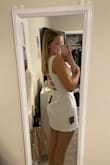I'm obsessed with how classy and stunning this dress looks, and I will be wearing it for graduation! The open back makes it unique, and the high neck line in the front makes it very flattering. - Steph C.