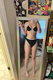 Bottoms: I ordered up to a medium (usually go with small) because some of the reviews said it runs small, but the medium is slightly too loose on me, so I'd say it's very true to size. It's a gorgeous suit that provides enough coverage to make me feel comfortable, and leaves a little room to "grow" lol (the top does run a little small and I would order up. Maybe skip altogether if you are bigger chested) - Amber H.
