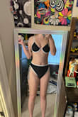 Stunning suit, I ordered up to a medium based on other reviews, and glad I did. The top runs a bit small, and I would order up or maybe skip altogether if you are bigger chested - Amber H.