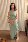 Dress looks great! Make sure to buy nipple covers for this dress. Dress is long as expected because I am short. Will have to get it altered before the wedding. - Katelyn L.