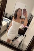 The dress was cute, but the material felt a little cheap. For $70, I was expecting something more. I returned it. The straps were also very hard to adjust. - Marilyn G.