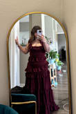 This dress is amazing! I ordered it for my sister's wedding & it couldn't be more perfect! As a curvy girl, the ruffles hit in all the right places. 10/10! - Isabelle H.