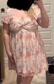 Dress is super cute. It's a little tight in the chest and would be hard to wear a strapless bra under. Outside of that, it fits beautifully. Curvy girl approves - Olivia Z.