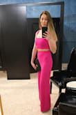 This fit was PERFECT for date night. If you want to look glam (and be comfy) for a night out, this is it! The material is high quality, not see-through, and has some give. Turned heads all night and received LOTS of compliments. The added bonus: mix and match! You can wear other corset tops with the pants and wear the tops with high-waisted pants and skirts. Win/win! - Stephanie S.
