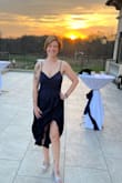 This dress was slightly tighter on top than I thought it would be, but I wouldn't change it, I loved the cut of the bottom and the flow, tricky on a windy day! - Staci J.