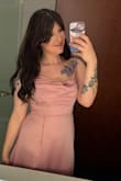 The dress is a little wrinkly, but I think that's just because of the silk fabric. It fit well, and I got a lot of compliments on it. - Heather K.