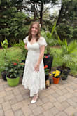This dress was so perfect for my bridal shower! I got so many compliments. Not much support though, so I had to wear a bra with it, otherwise it was amazing - Trudy B.