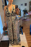 I was so excited to discover the length of this jumpsuit is PERFECT, so that I can still wear heels and it's not too short! I didn't want an ankle-length jumpsuit, and this proved to be full length! It's a little large in the bodice, but I'd rather get that part taken in than risk a Large being too short. - Amy D.