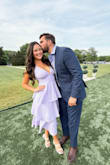 It runs a tad bit small! This dress was so flattering and I received so many compliments. The color is beautiful too! - Shayla M.