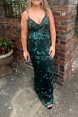 The dress is gorgeous and fit perfectly but the straps were not sewn securely. As soon as my daughter got to her event the strap broke!!! Picture posted was taken a few minutes before the strap broke! - 671 L.