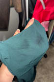 Came completely worn with multiple stains. Smells HORRIBLE. CUSTOMER SERVICE IS A JOKE AND THEY DO NOT HELP AT ALL. STAY CLEAR FROM THIS COMPANY. - Madi A.