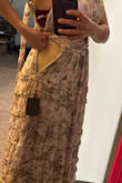This dress is sooo pretty; however, I can't zip it on the upper belly towards chest area. Bummed that I need to return this on a sale price. Thanks - Demie J.