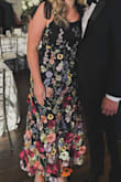Great wedding guest dress. Got so many compliments and the flowers looked so high end. Loved the adjustable tie straps. Was long enough for me (6ft) so that's always a plus! - Olivia L.