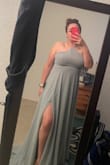 Love the color fit, and material. I just wish it weren't so long, but I will get it fixed from the bottom. - Carla C.