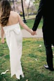 Bought this for an engagement shoot with an elopement vibe, and it was perfect. I will note that the bow was dragging on the ground since I'm short, and I would have definitely hemmed it if I had had more time. But otherwise, I wouldn't change a thing! Wicked cute and comfy. - Megan S.