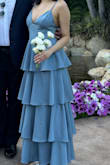 Beautiful dress and color, just keep in mind that it's long. I'm 5'3" for reference, so had to get it hemmed shorter, but if you're taller, that won't be a problem. The cups are oddly big though, specifically on the side boob area, so I had to get that adjusted too. Other than that, I loved it and got so many compliments! - Diana E.